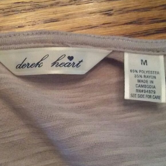 derek heart belted sheer light tan blouse  - medium - Picture 5 of 5